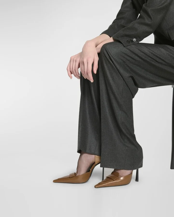 Leather D'Orsay Loafer Pumps - Image 6