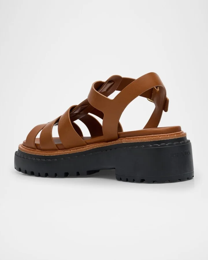 Leather Double-Buckle Fisherman Sandals - Image 3