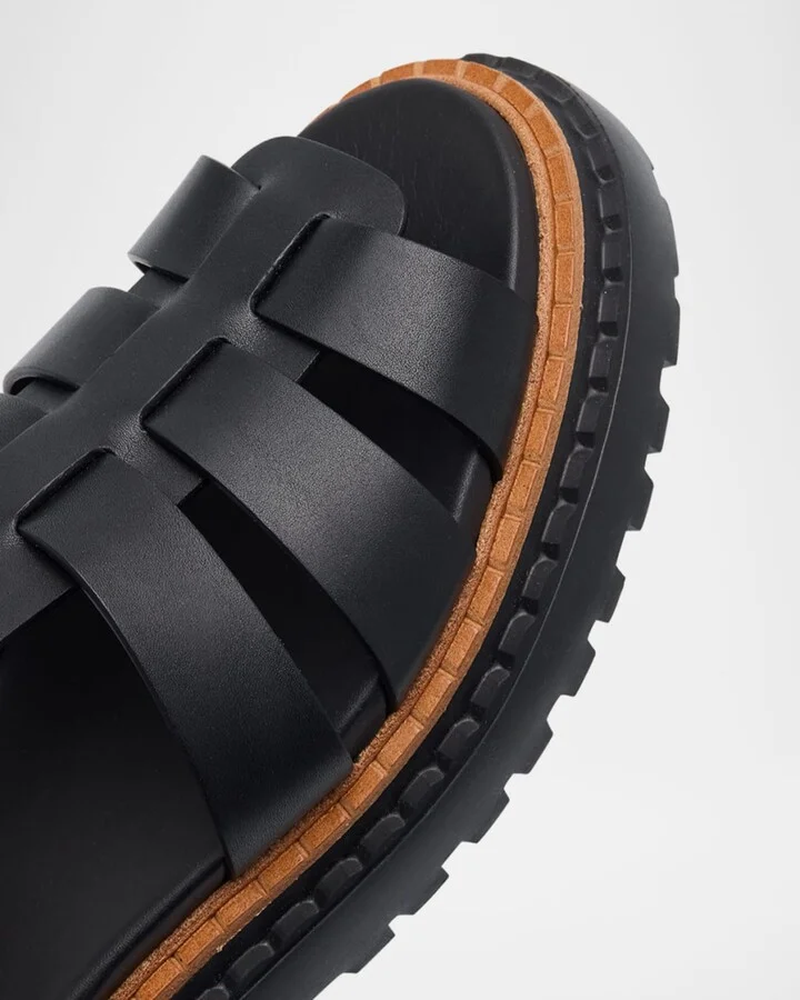 Leather Double-Buckle Fisherman Sandals - Image 11
