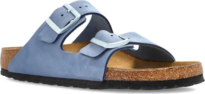 Leather Double-Buckle Flats Sandals - Image 2