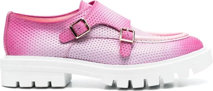 Leather Double-Buckle Loafers