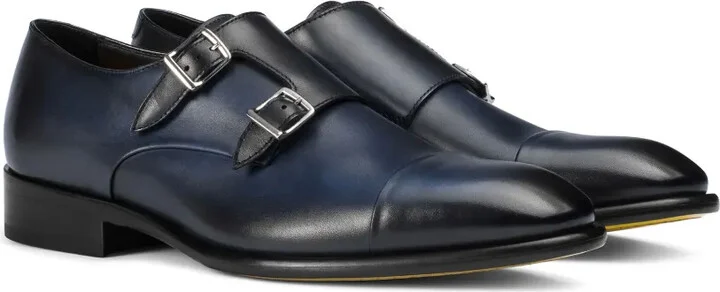 Leather Double-Buckle Monk Shoes - Image 2
