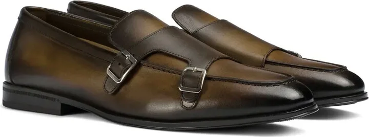 Leather Double-Buckle Monk Shoes - Image 2