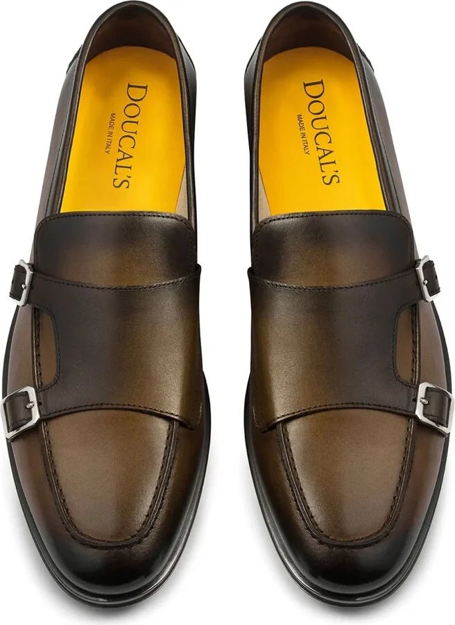 Leather Double-Buckle Monk Shoes - Image 3