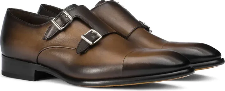 Leather Double-Buckle Monk Shoes - Image 2