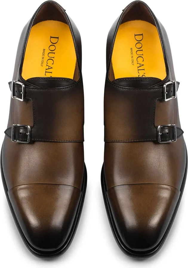 Leather Double-Buckle Monk Shoes - Image 3