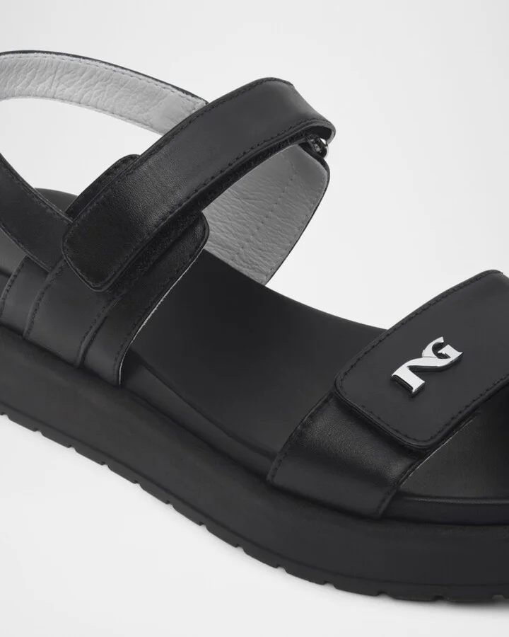 Leather Double-Grip Flatform Sandals - Image 2