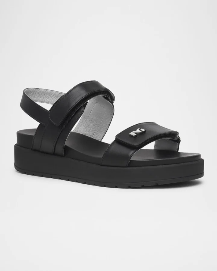 Leather Double-Grip Flatform Sandals - Image 3