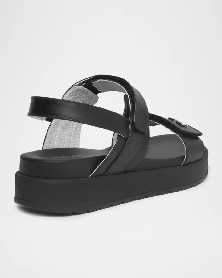 Leather Double-Grip Flatform Sandals - Image 4