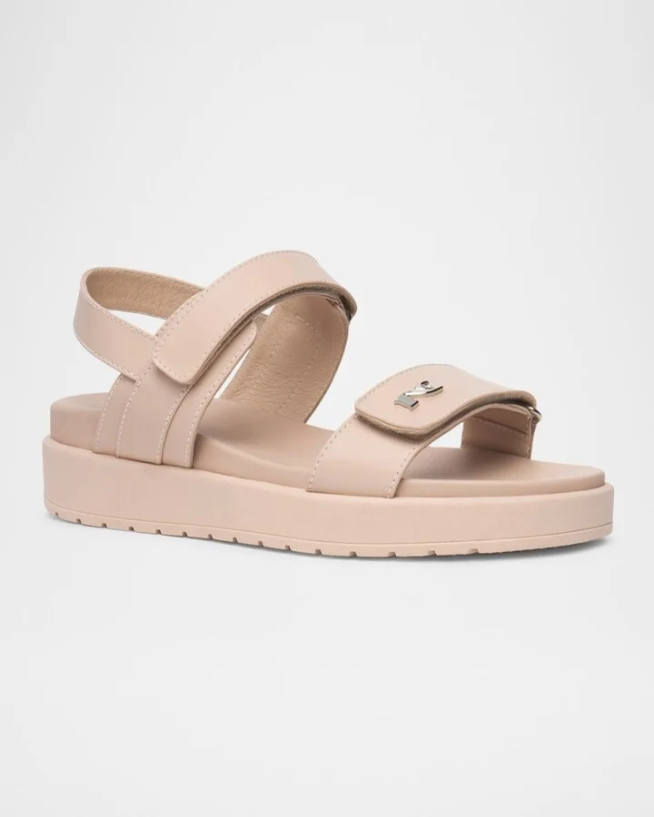 Leather Double-Grip Flatform Sandals - Image 5