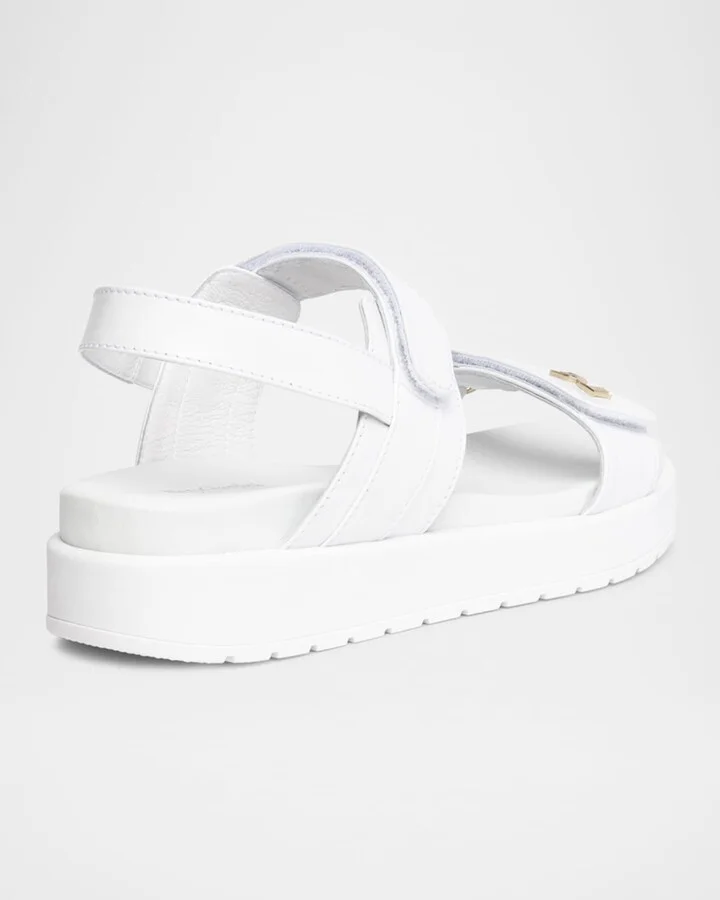 Leather Double-Grip Flatform Sandals - Image 8