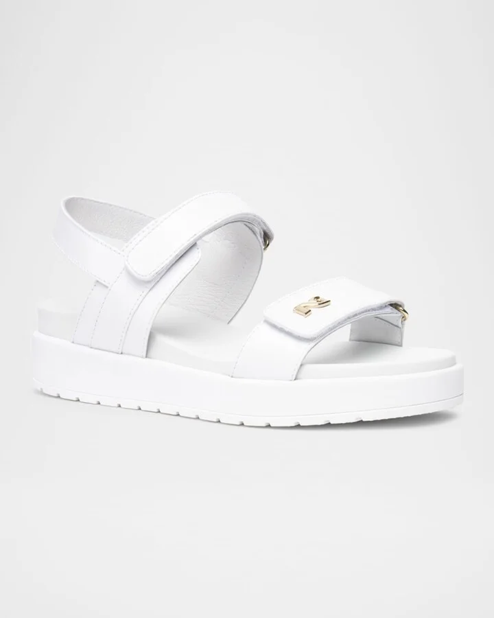 Leather Double-Grip Flatform Sandals - Image 10