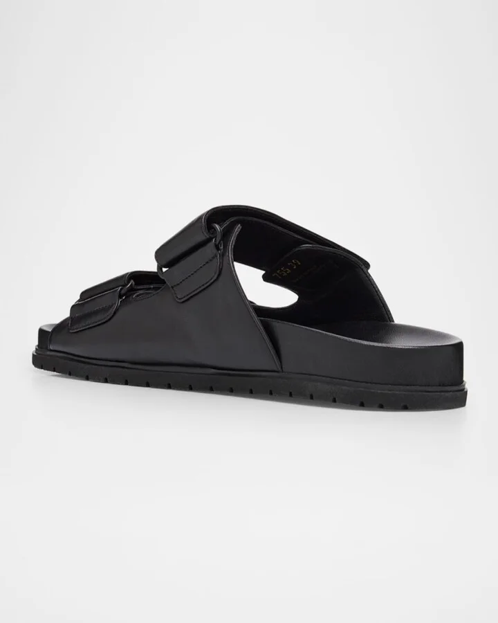 Leather Double-Grip Slide Sandals - Image 2