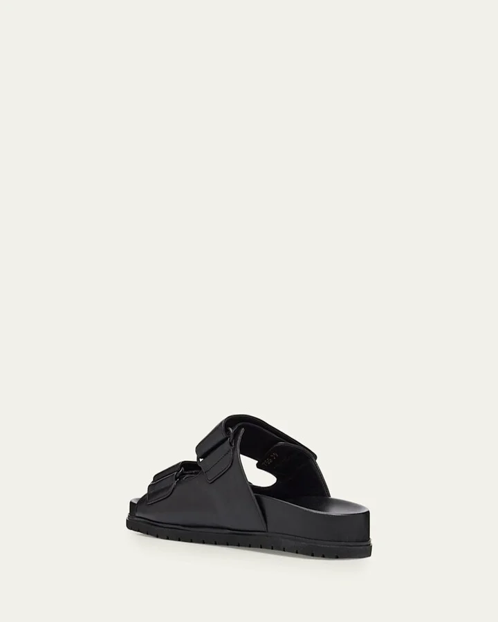 Leather Double-Grip Slide Sandals - Image 3