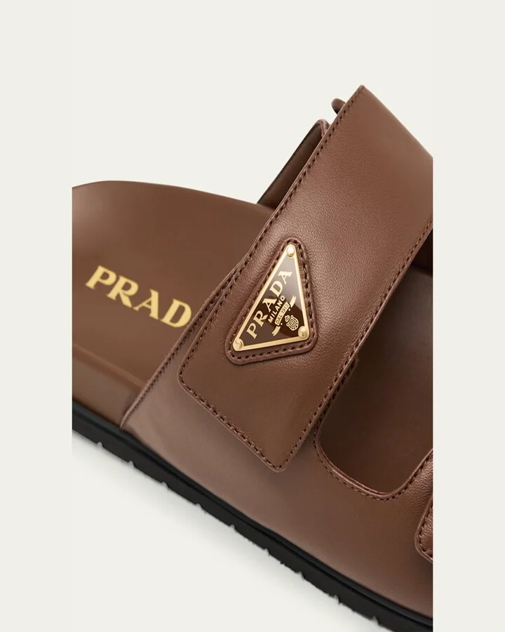 Leather Double-Grip Slide Sandals - Image 5
