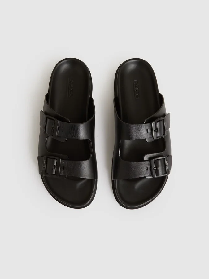 Leather Double-strap Sandals - Image 3