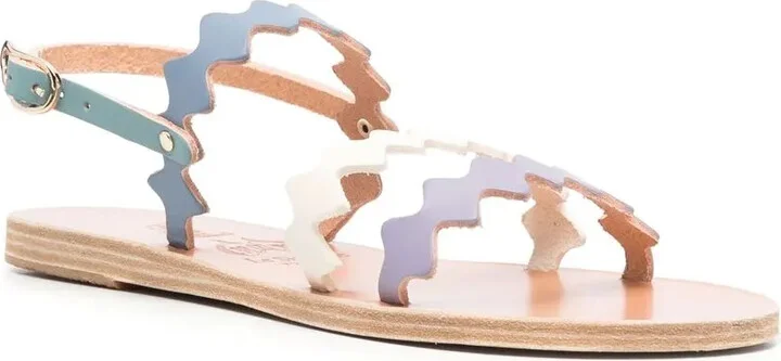 Leather Double-Strap Sandals - Image 2