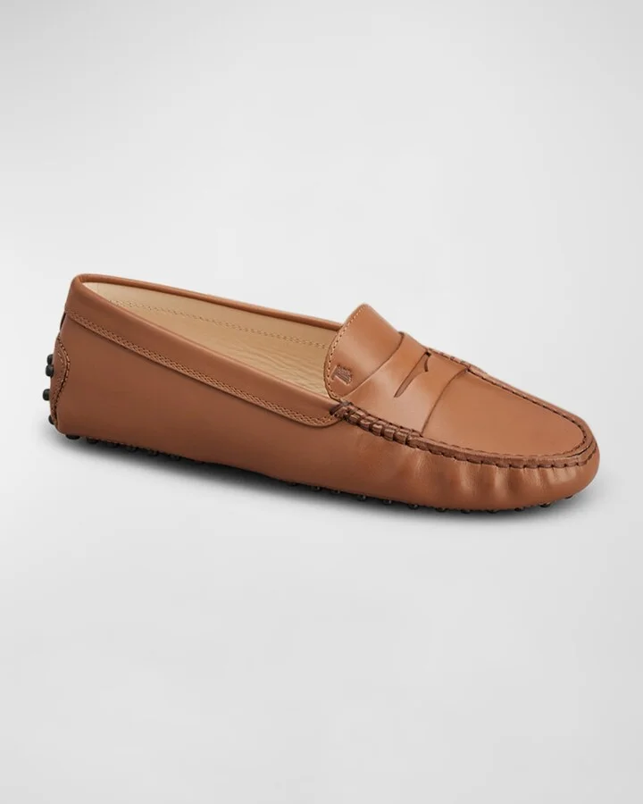 Leather Driver Penny Loafers - Image 2