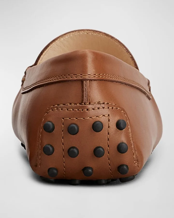 Leather Driver Penny Loafers - Image 3