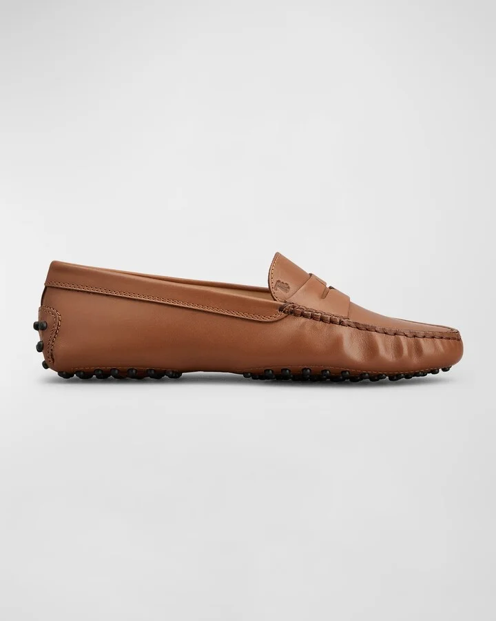 Leather Driver Penny Loafers