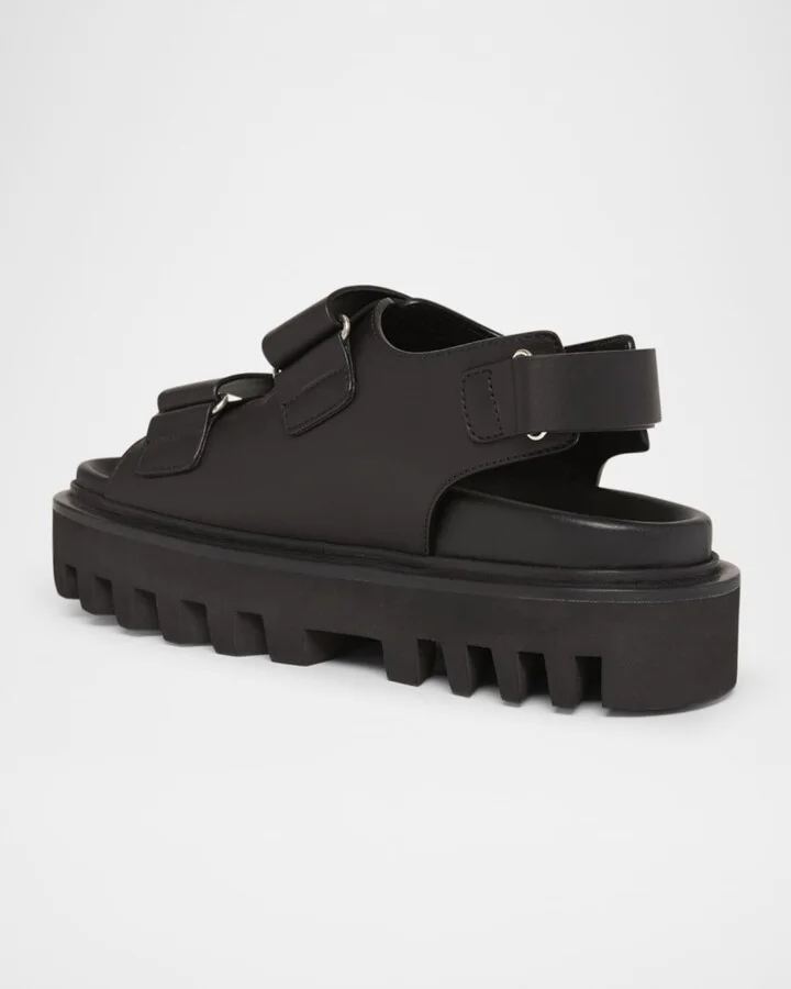 Leather Dual-Grip Platform Sandals - Image 3