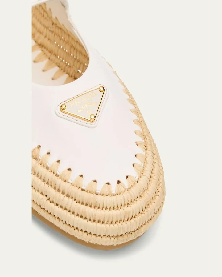 Leather Dual Mary Jane Ballerina Espadrilles - Image 3