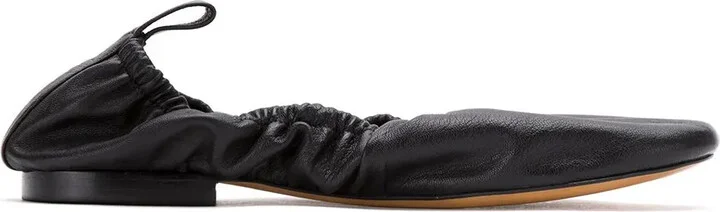 Leather Elasticated Ballerinas