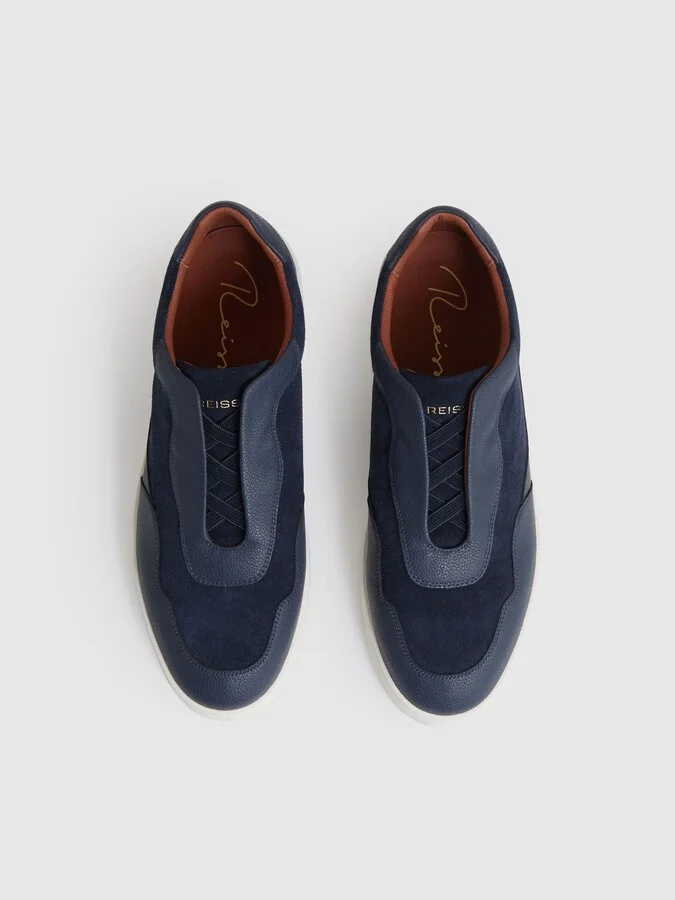 Leather Elasticated-lace Trainers - Image 2