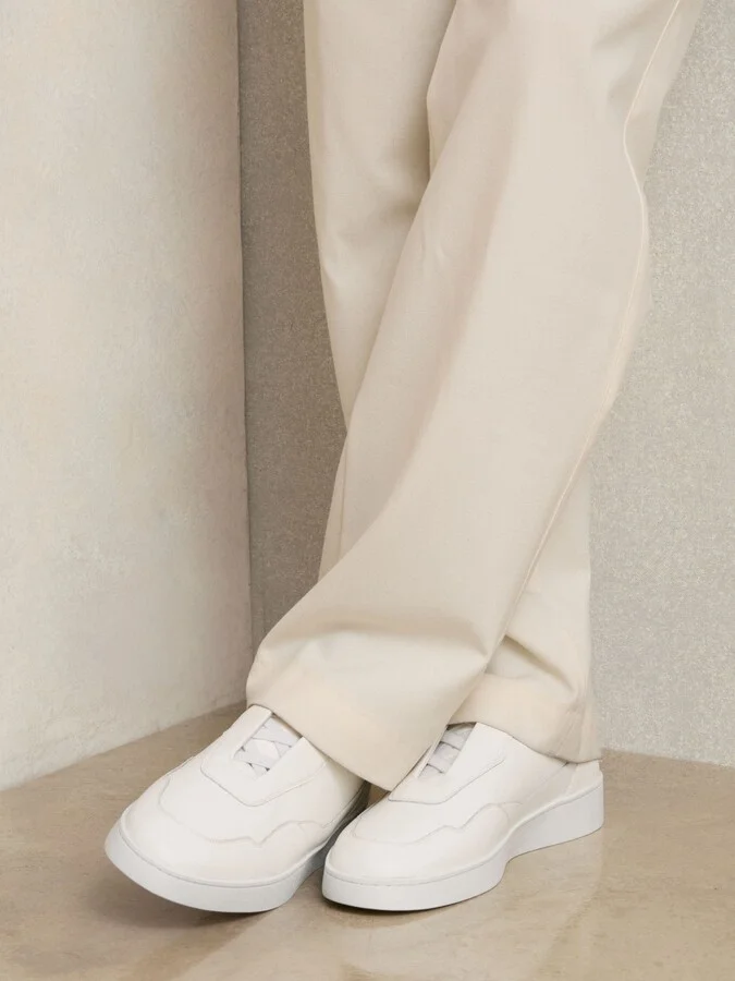 Leather Elasticated-lace Trainers - Image 2