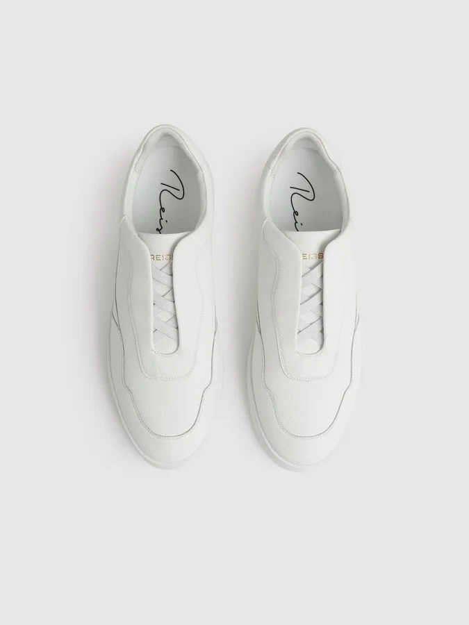 Leather Elasticated-lace Trainers - Image 3