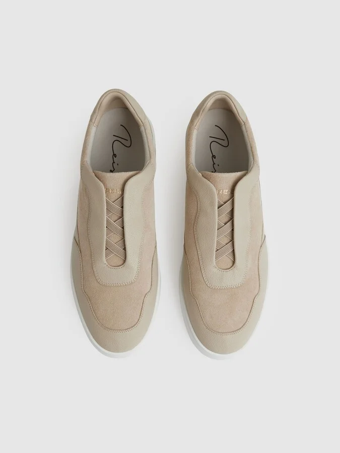 Leather Elasticated-lace Trainers - Image 2
