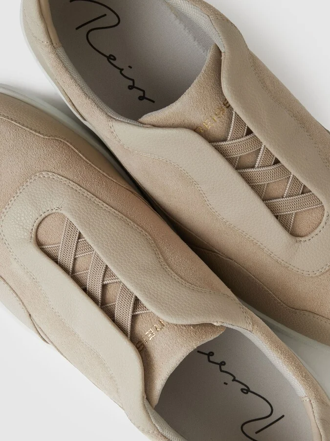 Leather Elasticated-lace Trainers - Image 4