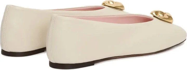 Leather Embellished Ballet Flats - Image 3
