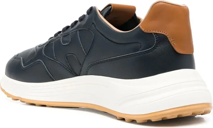 Leather Embossed-Logo Sneakers - Image 3