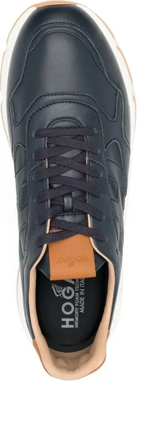 Leather Embossed-Logo Sneakers - Image 4