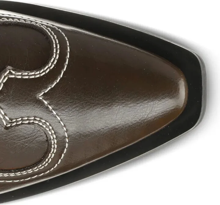 Leather Embroidered Boots - Image 5