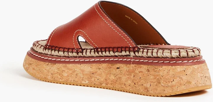 Leather espadrille slides - Image 3