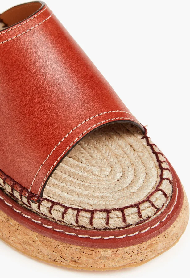 Leather espadrille slides - Image 4