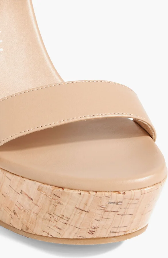 Leather espadrille wedge sandals - Image 4
