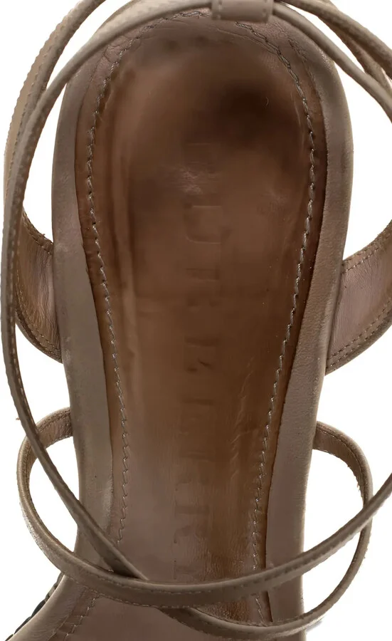 Leather Espadrille Wedge Sandals - Image 4
