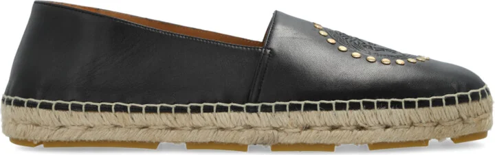 Leather Espadrilles, , - Black