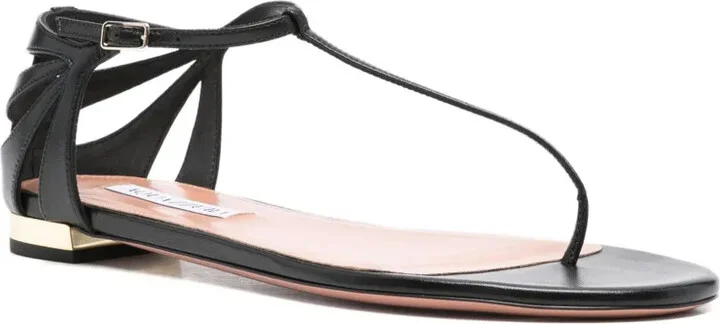 Leather Fan-Cut Sandals - Image 2