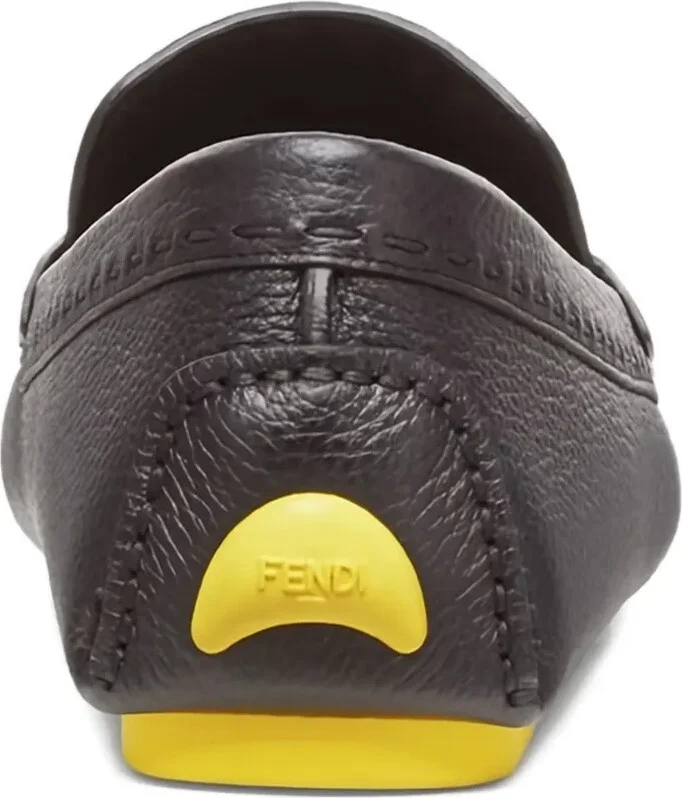 leather FF logo loafers - Image 4