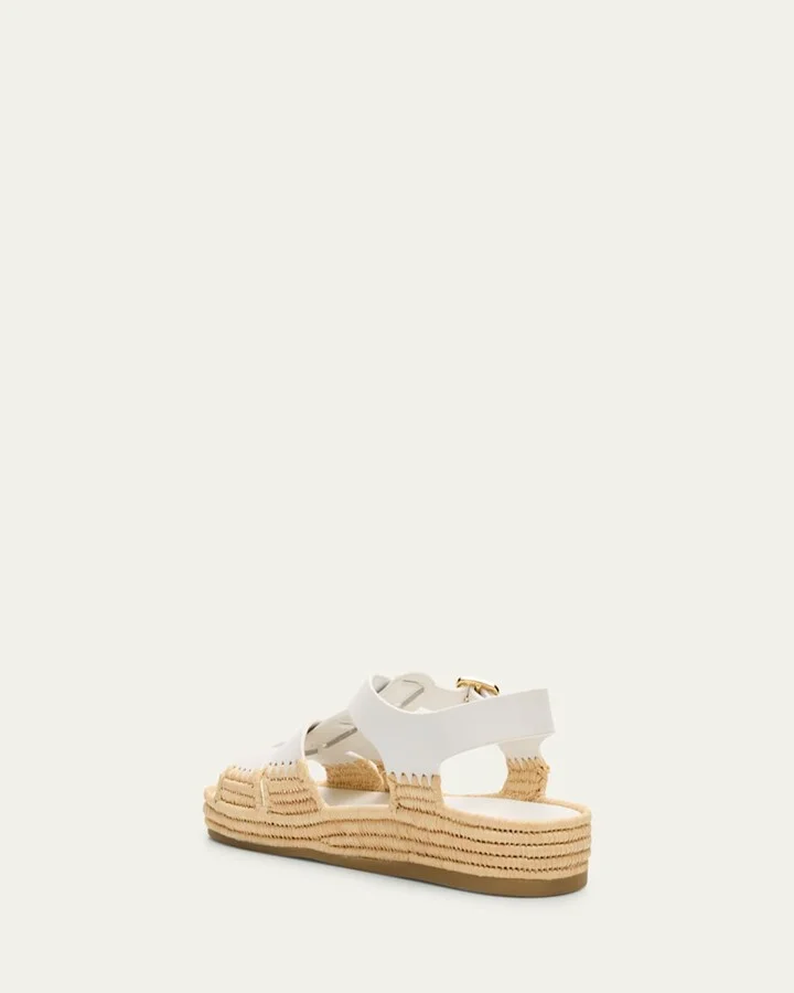 Leather Fisherman Espadrille Sandals - Image 10