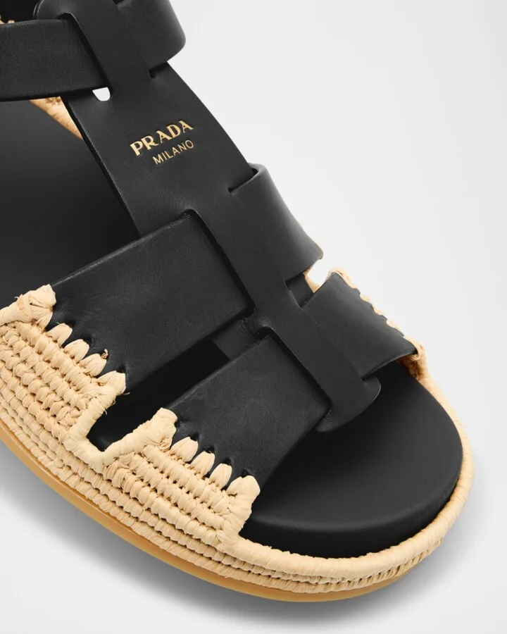 Leather Fisherman Espadrille Sandals - Image 7