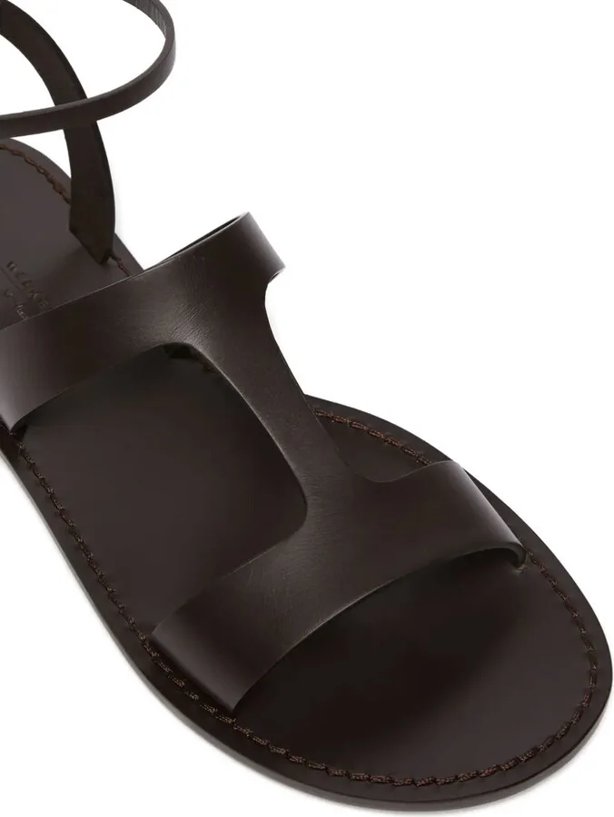Leather Flap Sandals - Image 4