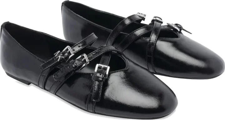 Leather Flat Ballet Flats - Image 2