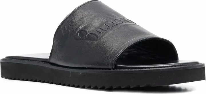 Leather Flat Gummy Sandals - Image 2