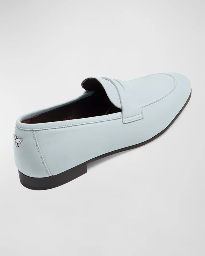 Leather Flat Penny Loafers - Image 5