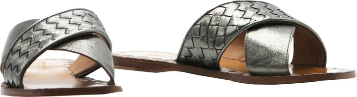 Leather Flat Sandals - Image 2